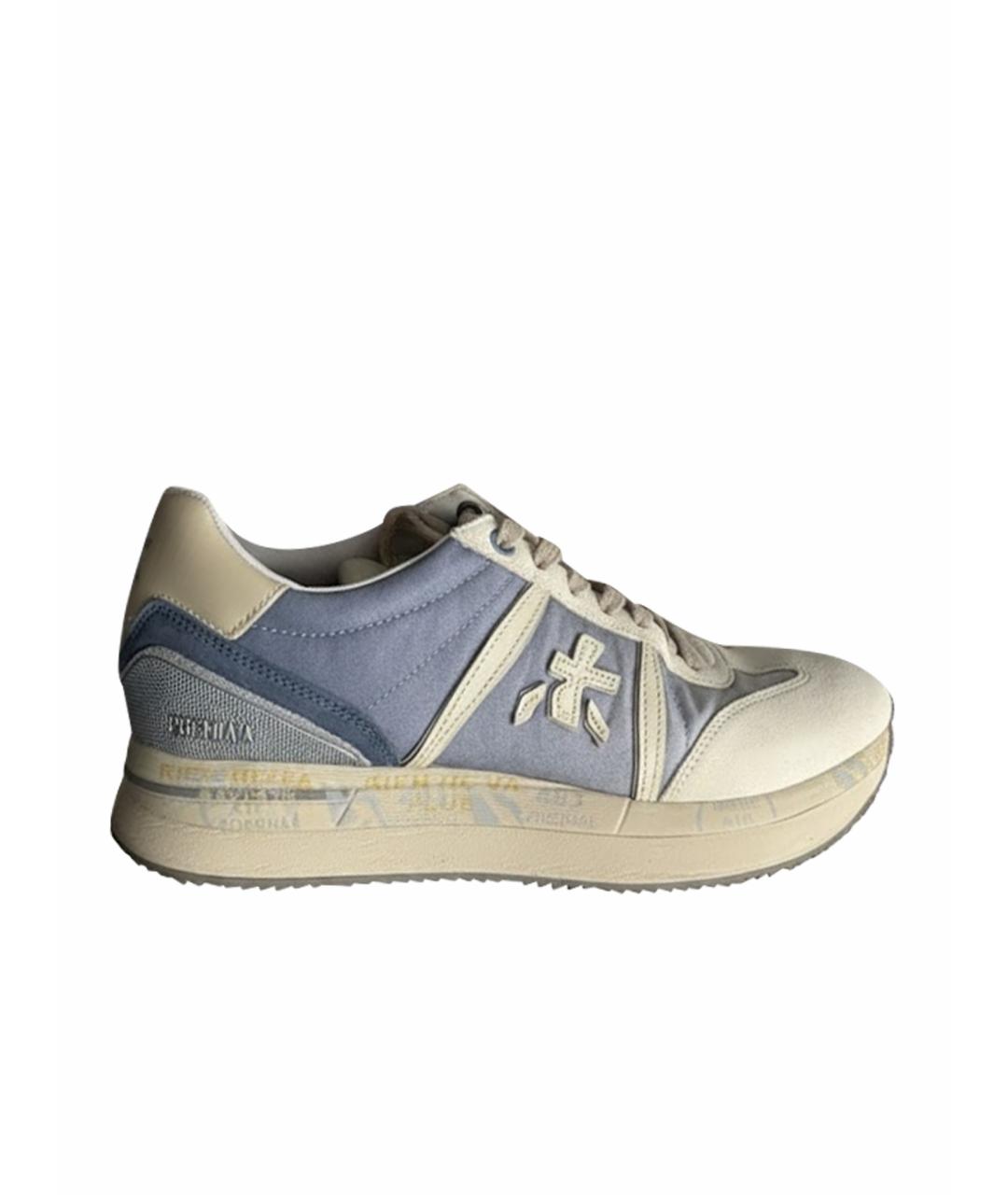 PREMIATA Голубые текстильные кроссовки, фото 8