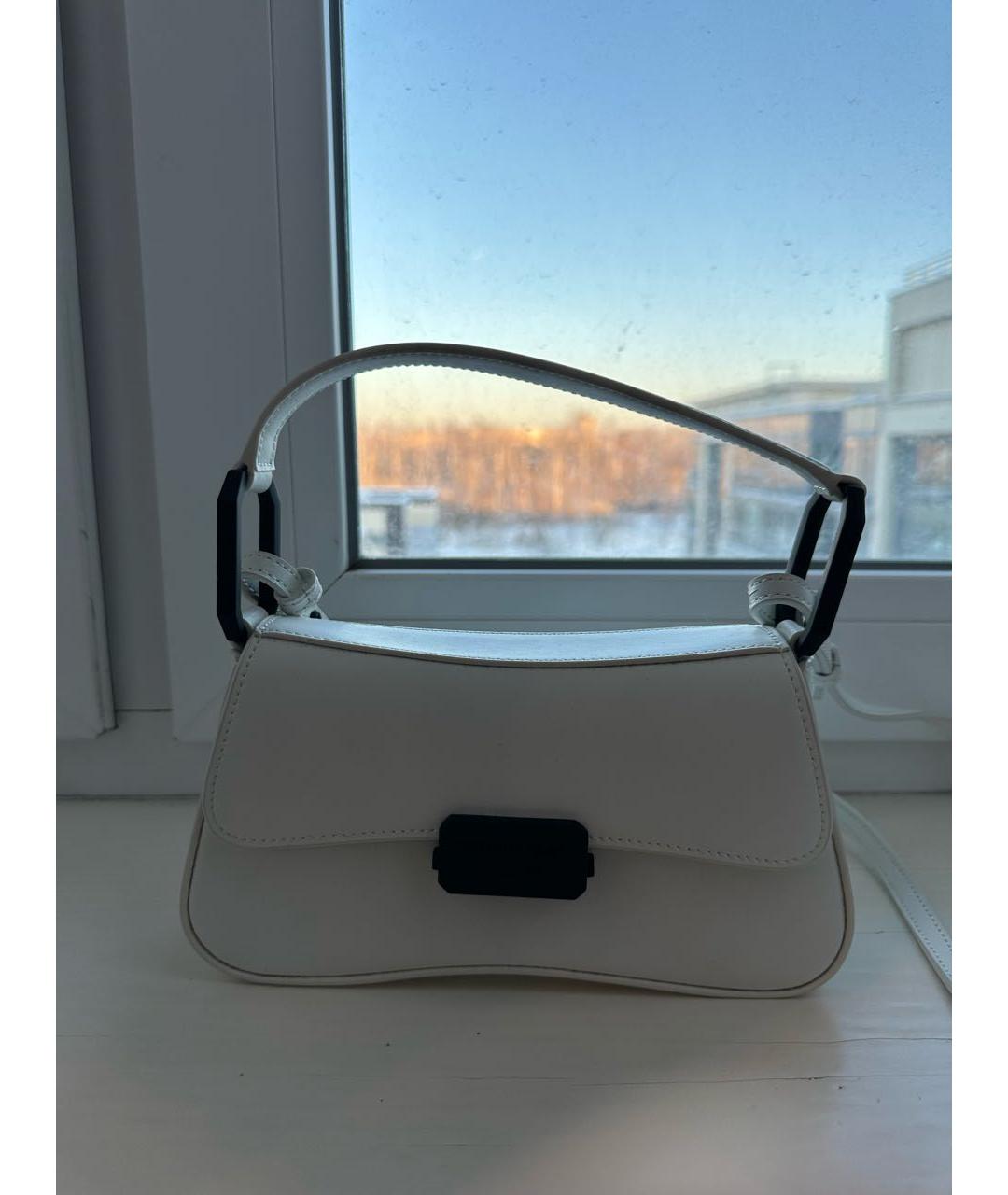 EMPORIO ARMANI Белая сумка через плечо из искусственной кожи, фото 9