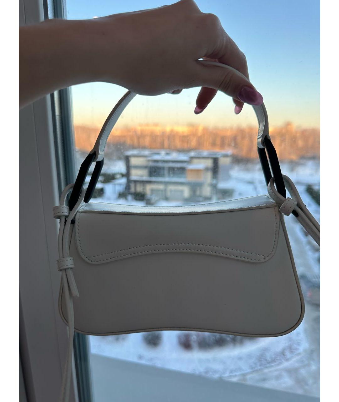 EMPORIO ARMANI Белая сумка через плечо из искусственной кожи, фото 8