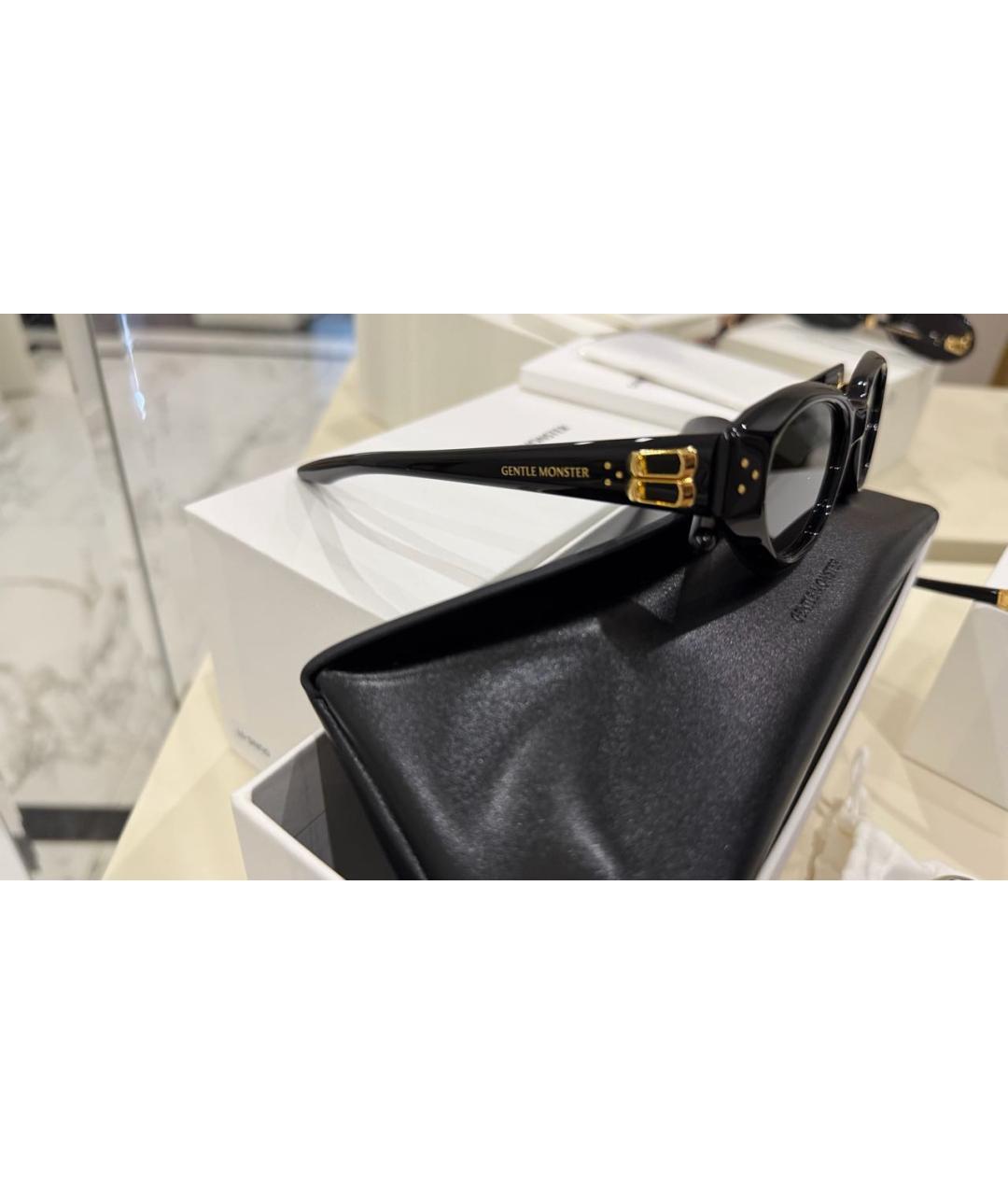 GENTLE MONSTER Черные пластиковые солнцезащитные очки, фото 4