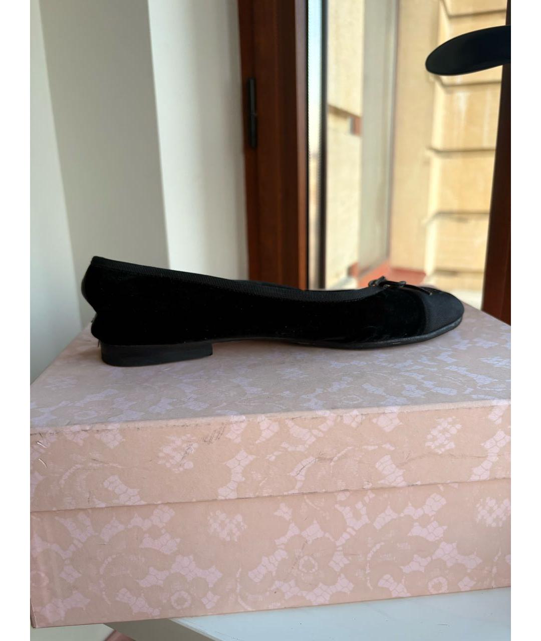 CHANEL Черные замшевые балетки, фото 5