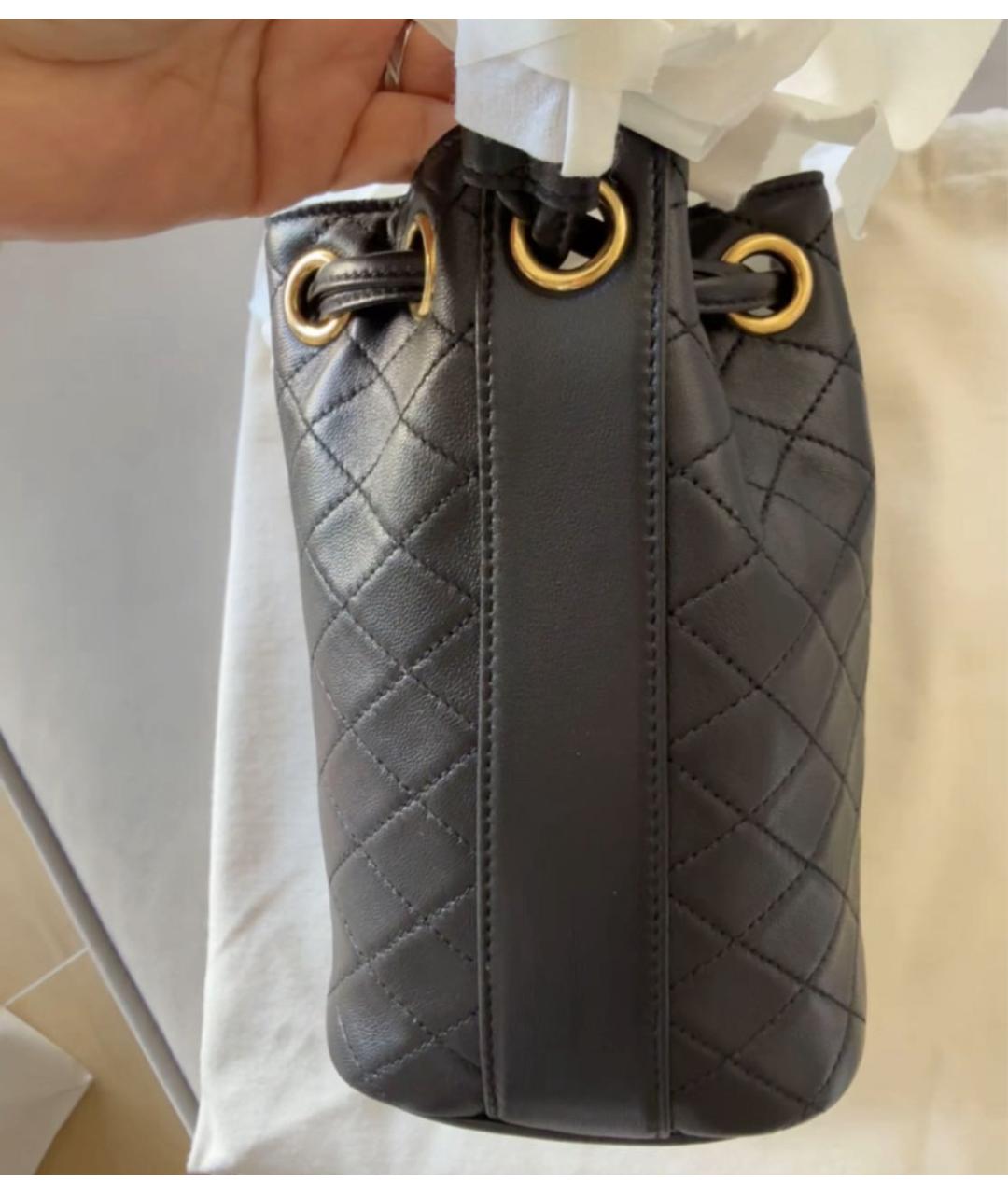 SAINT LAURENT Черная кожаная сумка через плечо, фото 6