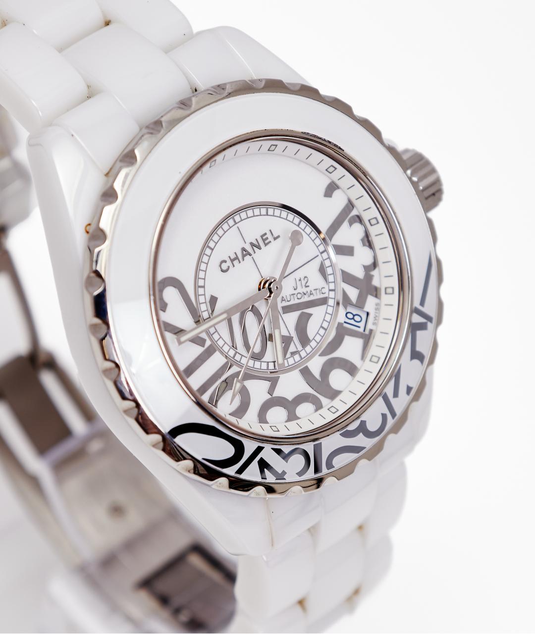 CHANEL Белые керамические часы, фото 2