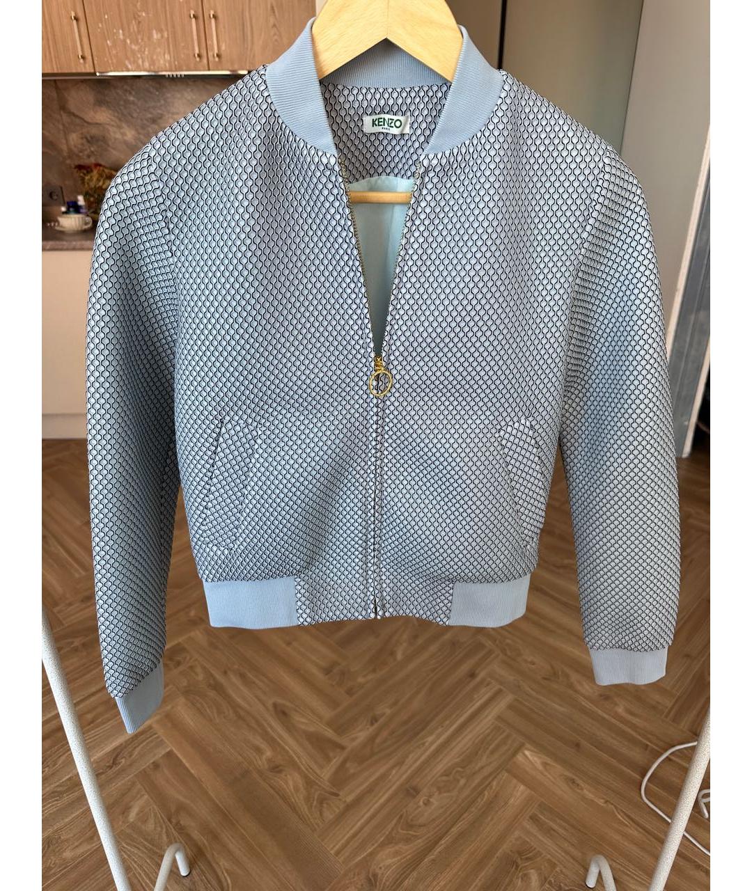 KENZO Голубой полиэстеровый костюм с юбками, фото 7