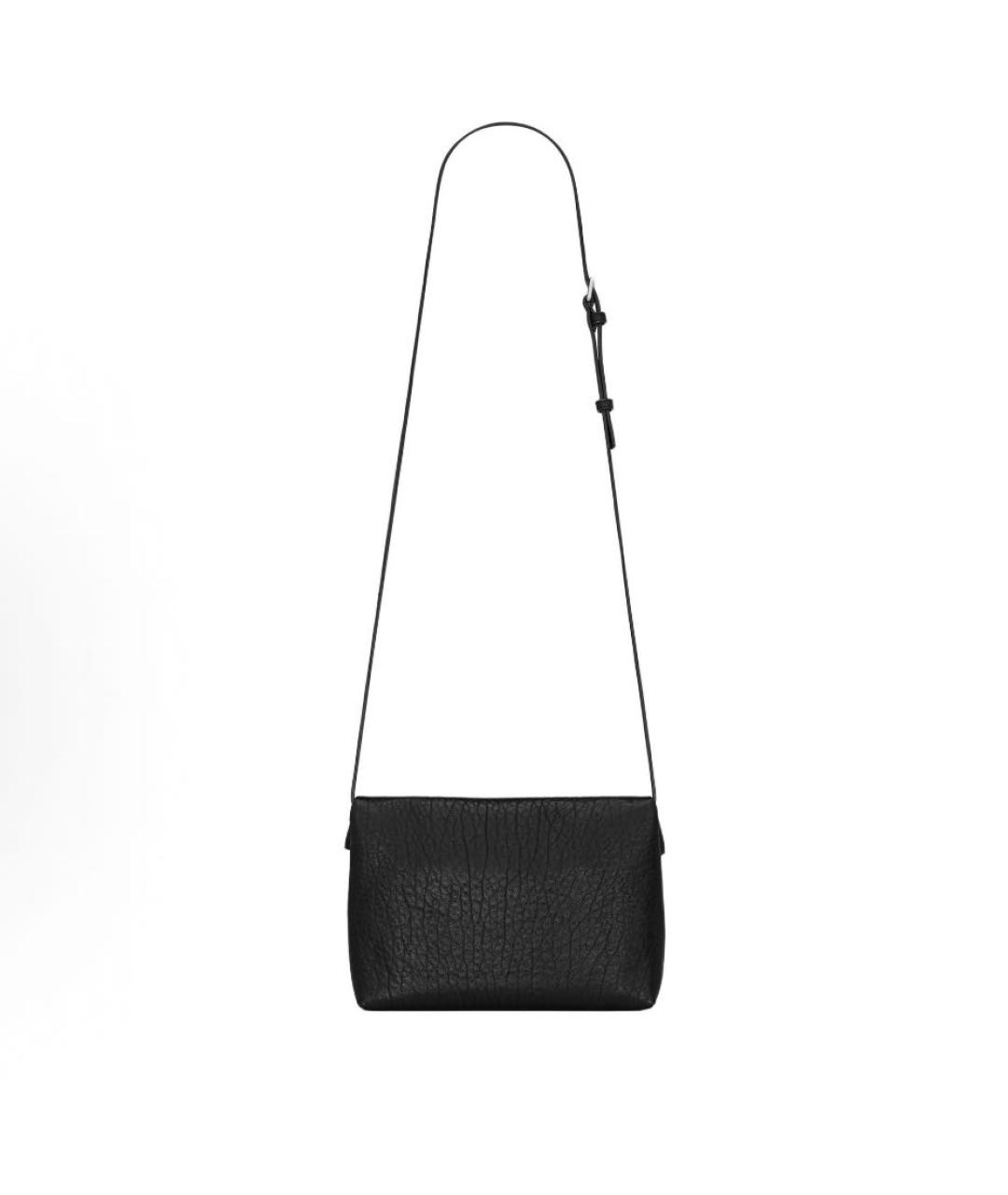 SAINT LAURENT Черная кожаная сумка через плечо, фото 4