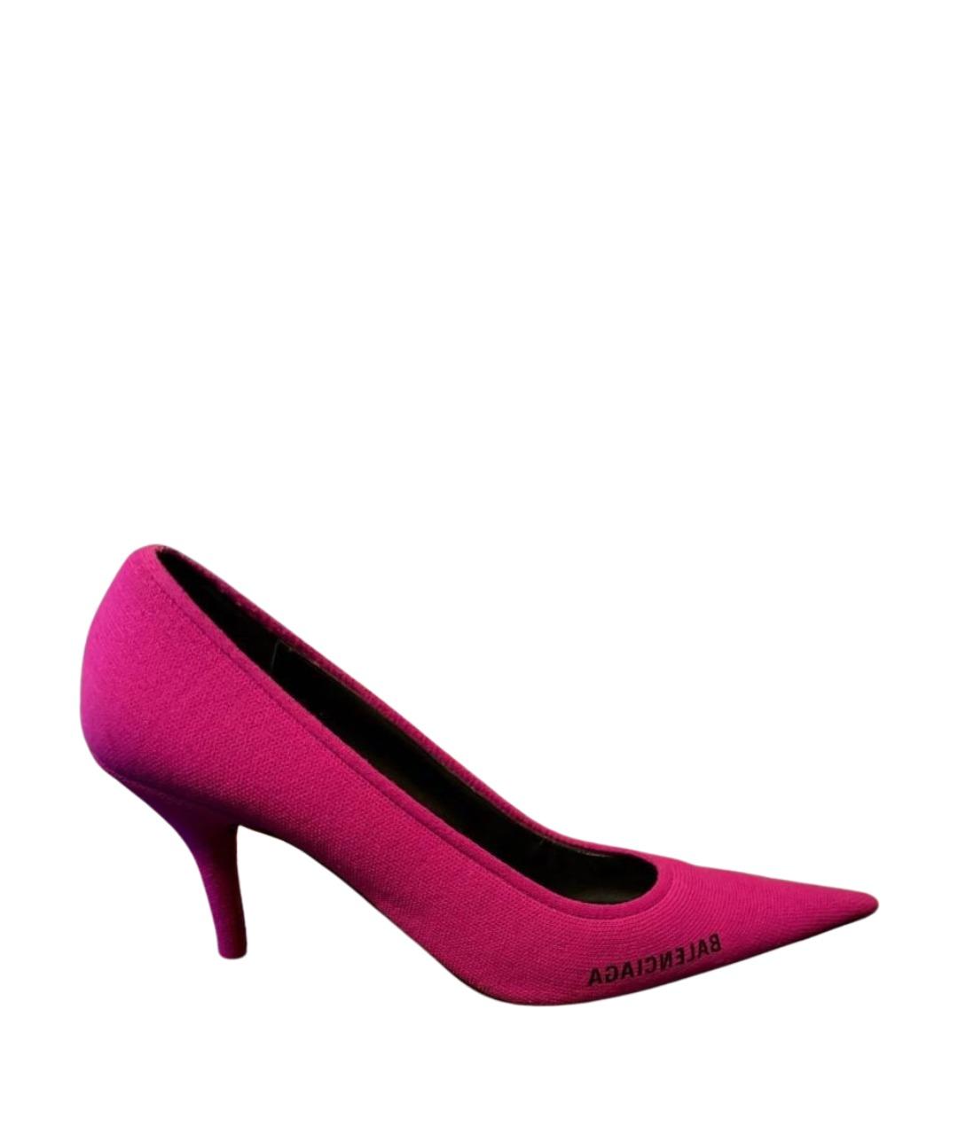 BALENCIAGA Фуксия текстильные туфли, фото 1