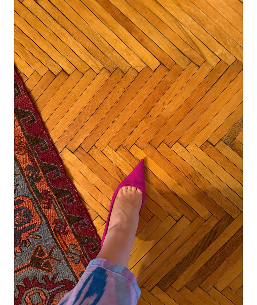 BALENCIAGA Фуксия текстильные туфли, фото 6