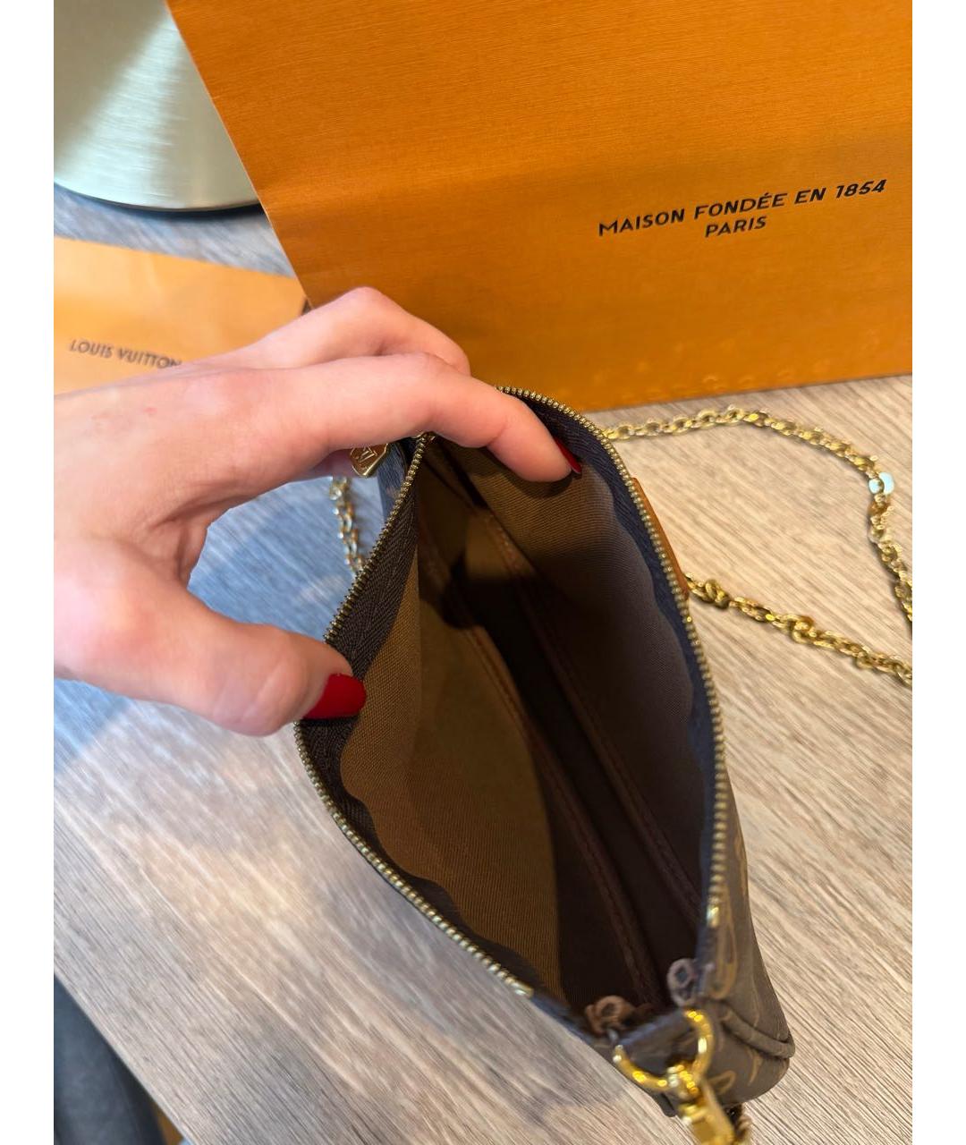 LOUIS VUITTON Коричневая сумка через плечо, фото 7