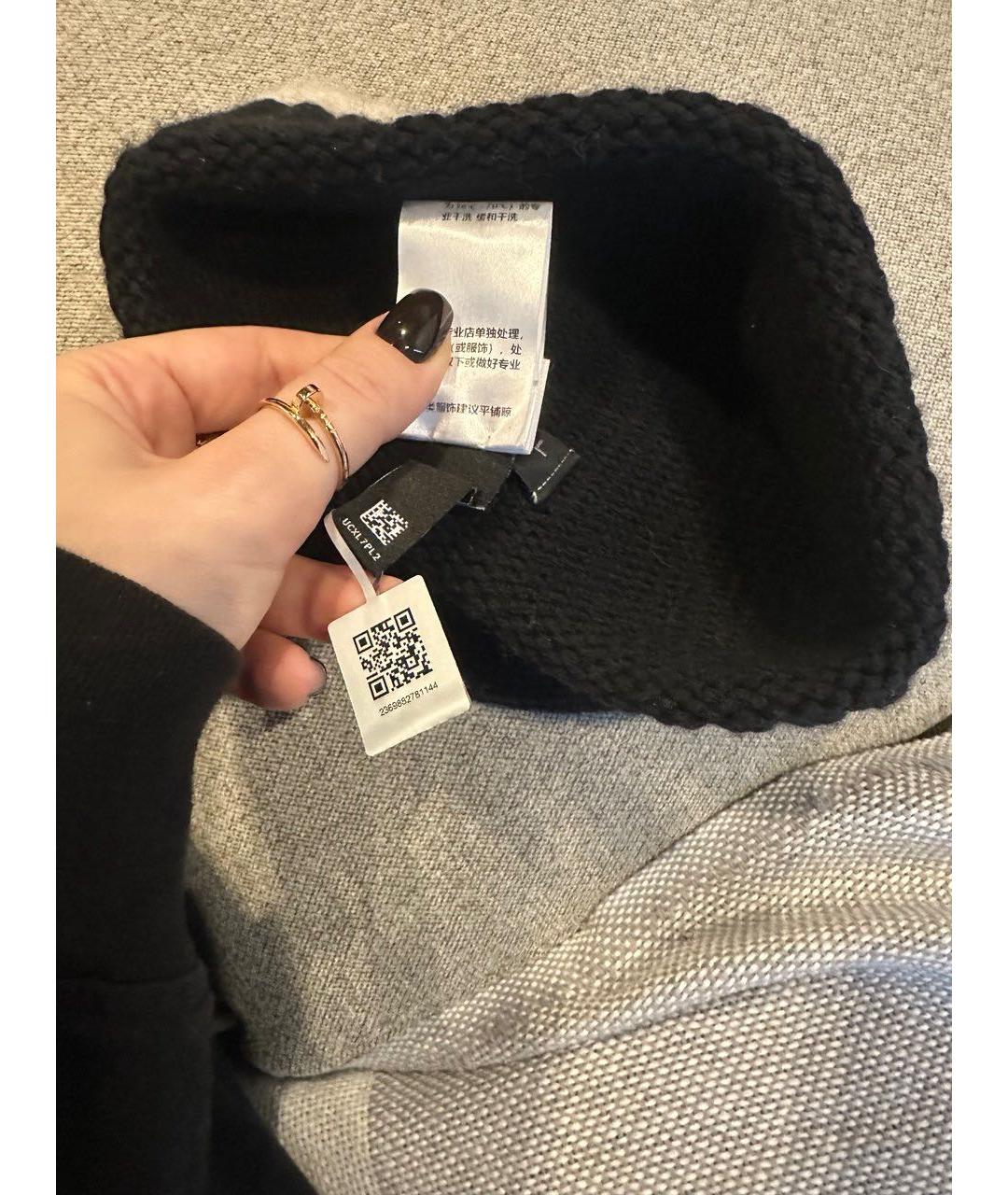 CHANEL Черная кашемировая шапка, фото 4