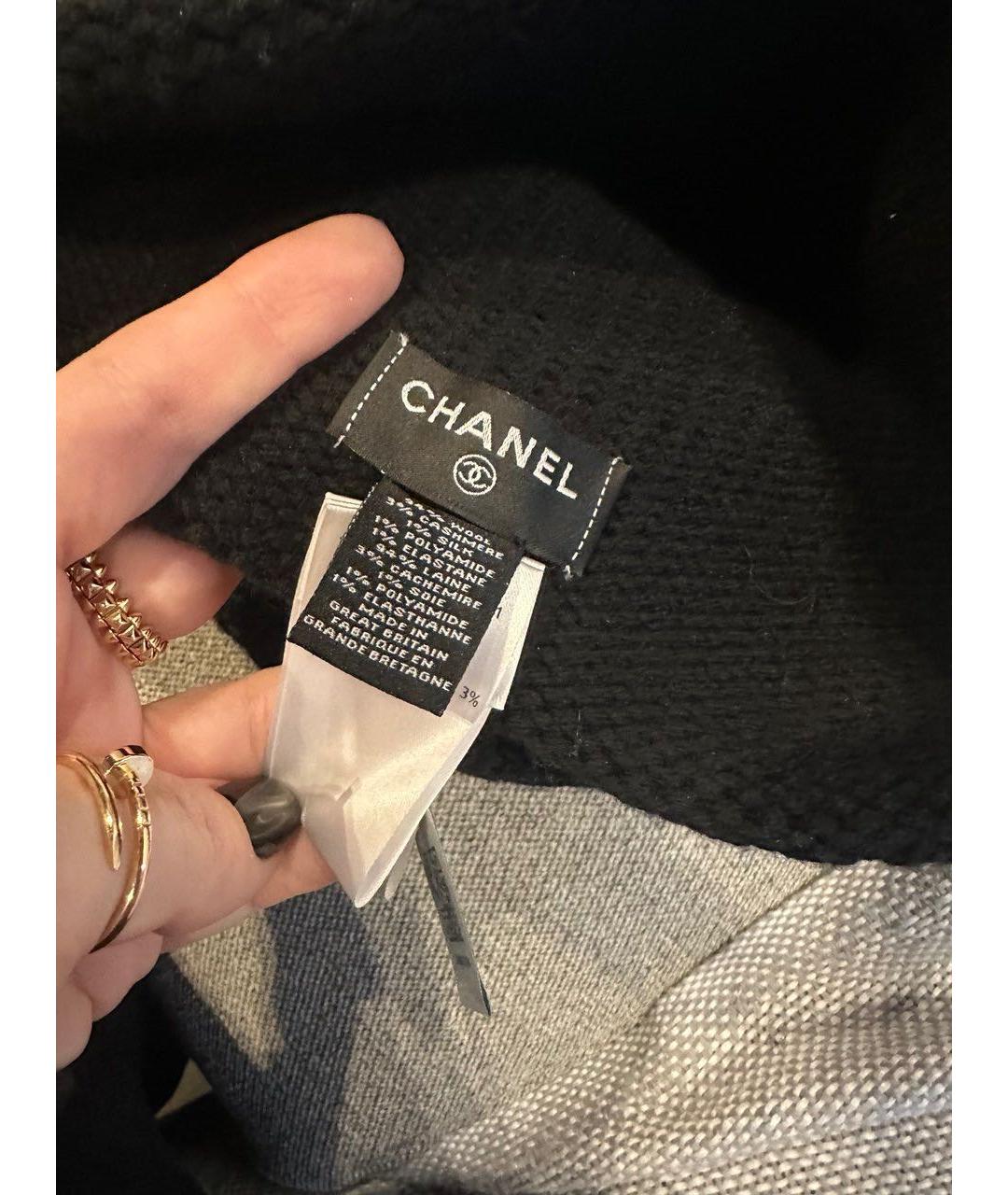 CHANEL Черная кашемировая шапка, фото 3