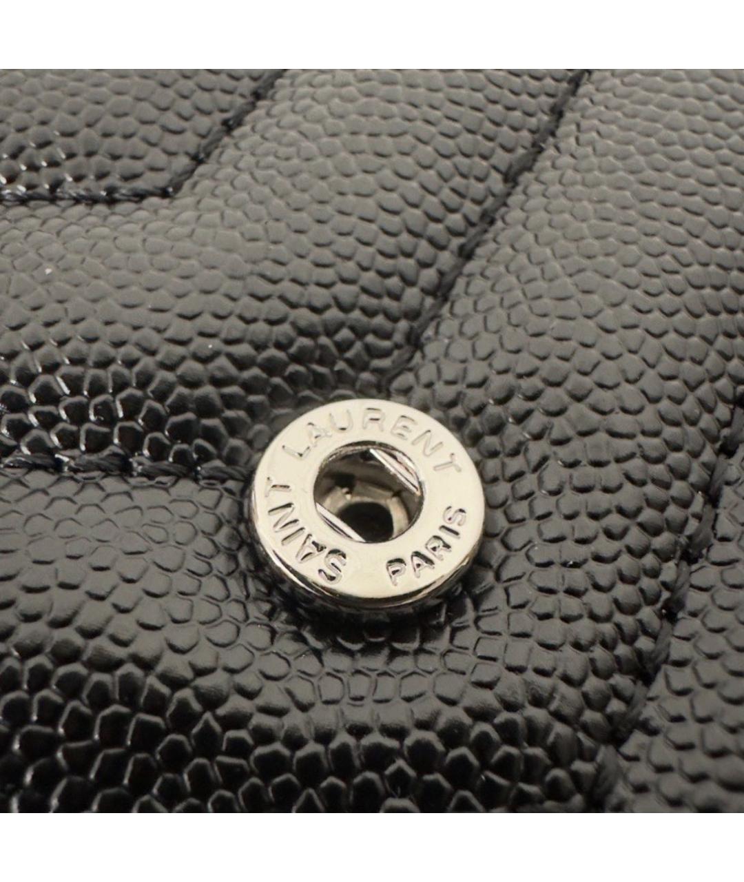 SAINT LAURENT Черная кожаная сумка через плечо, фото 7