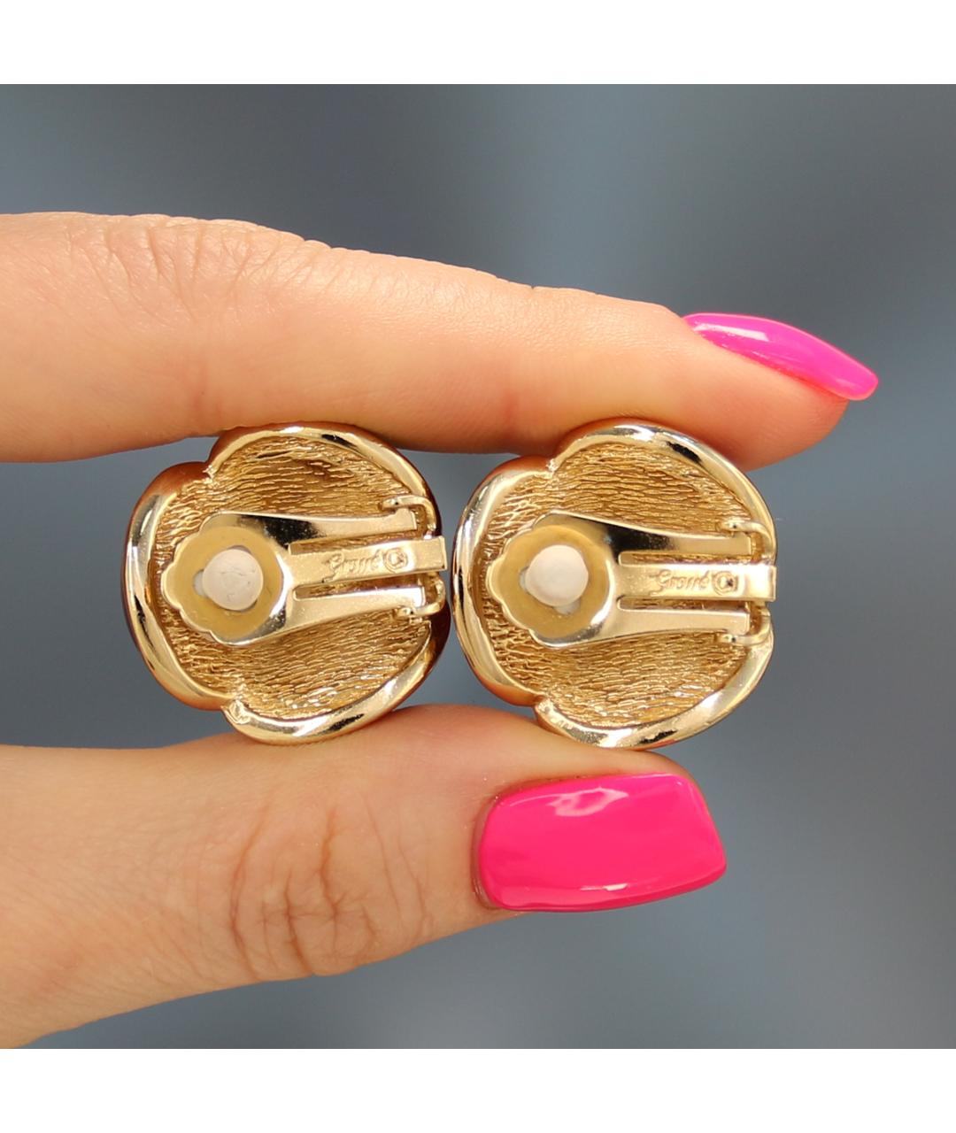 CHRISTIAN DIOR Мульти позолоченные клипсы, фото 7