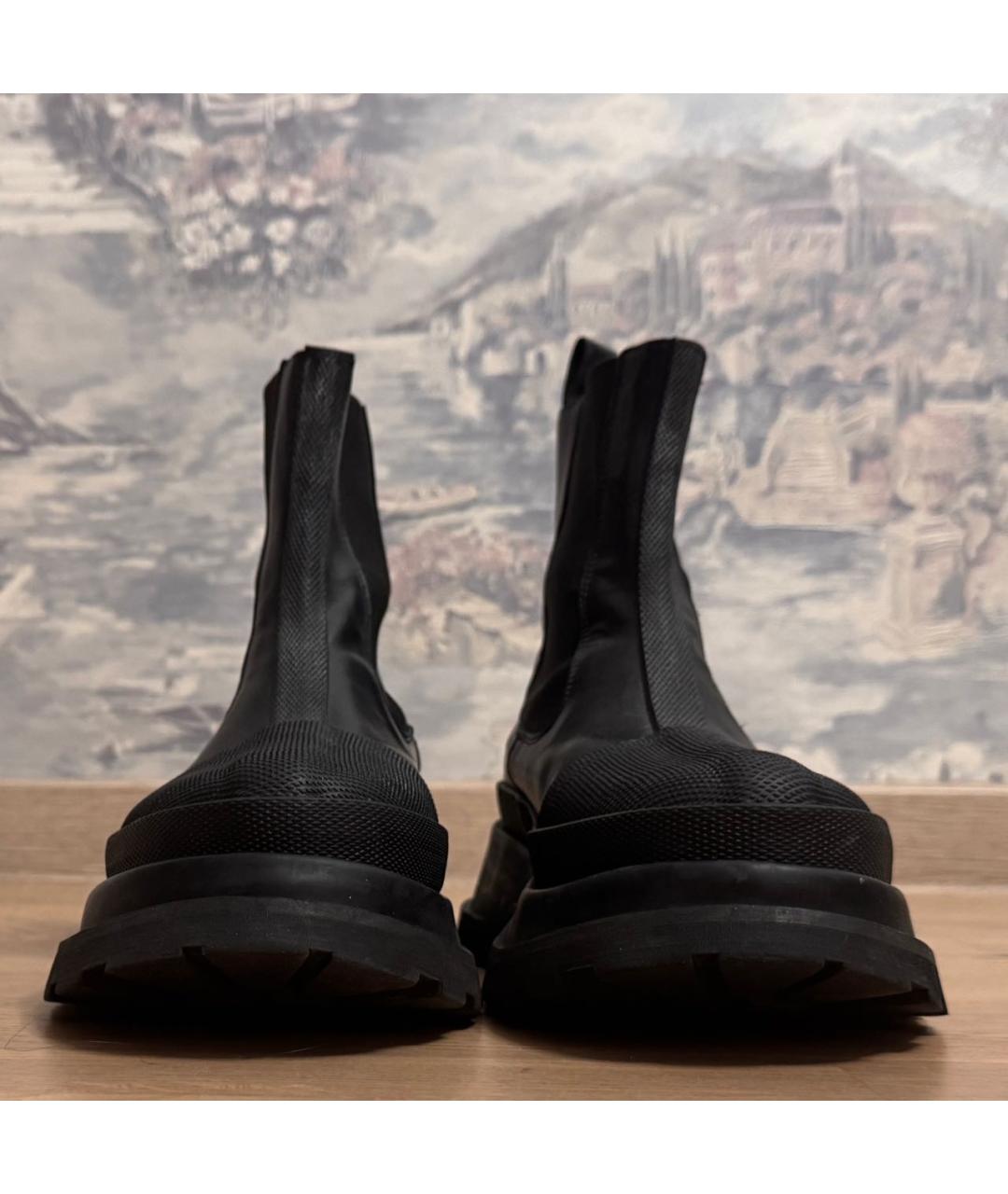 JIL SANDER Черные кожаные ботинки, фото 8