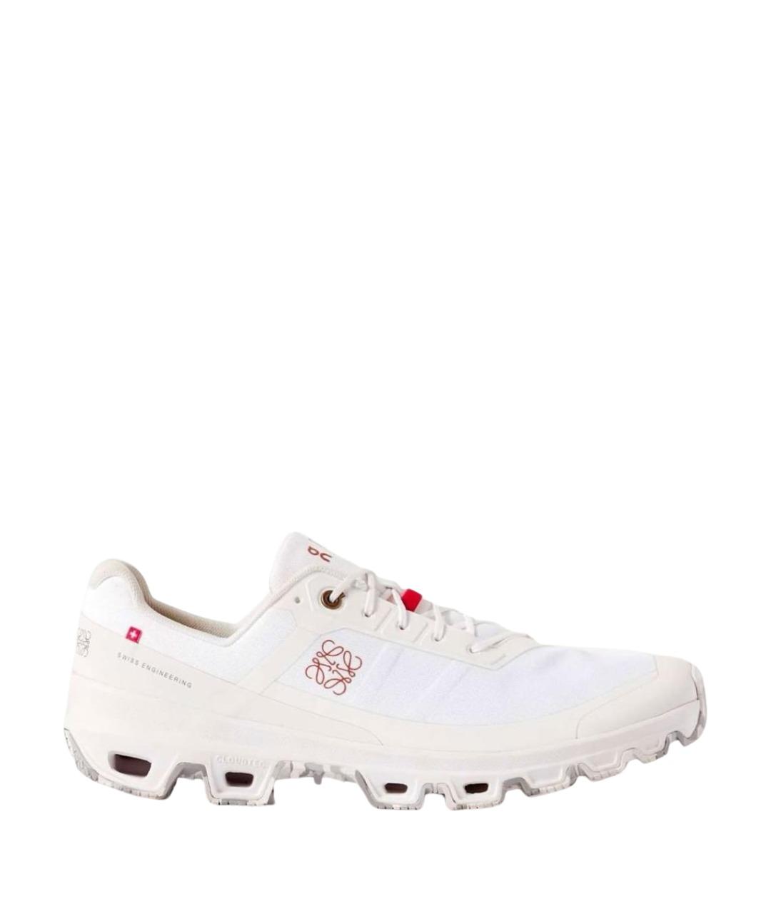 LOEWE Белые текстильные кроссовки, фото 1