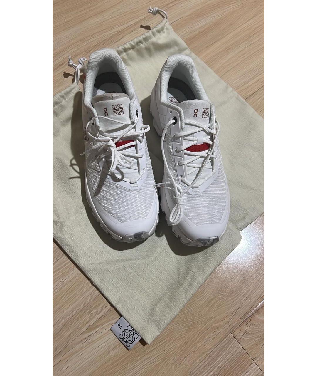 LOEWE Белые текстильные кроссовки, фото 7