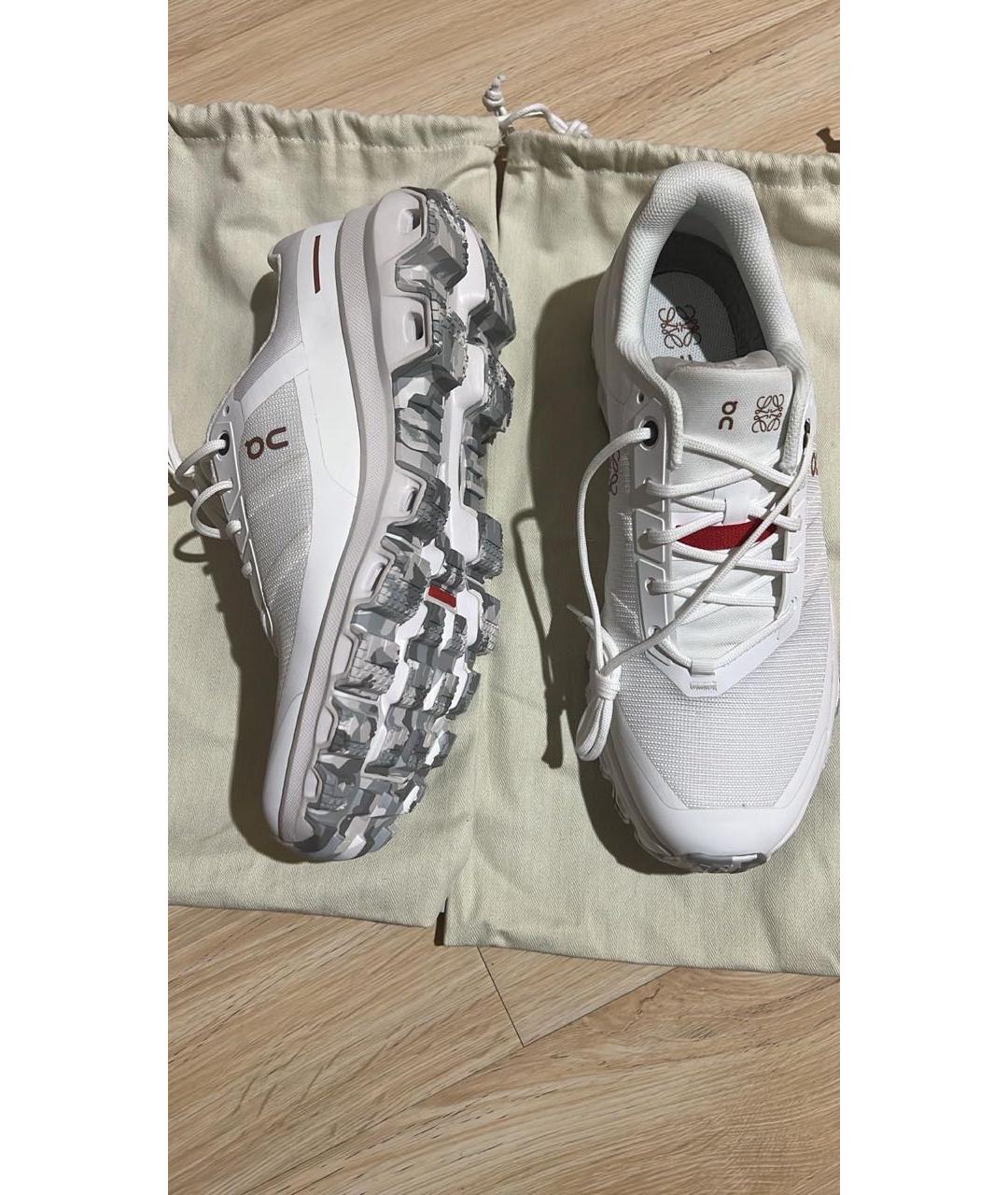 LOEWE Белые текстильные кроссовки, фото 5