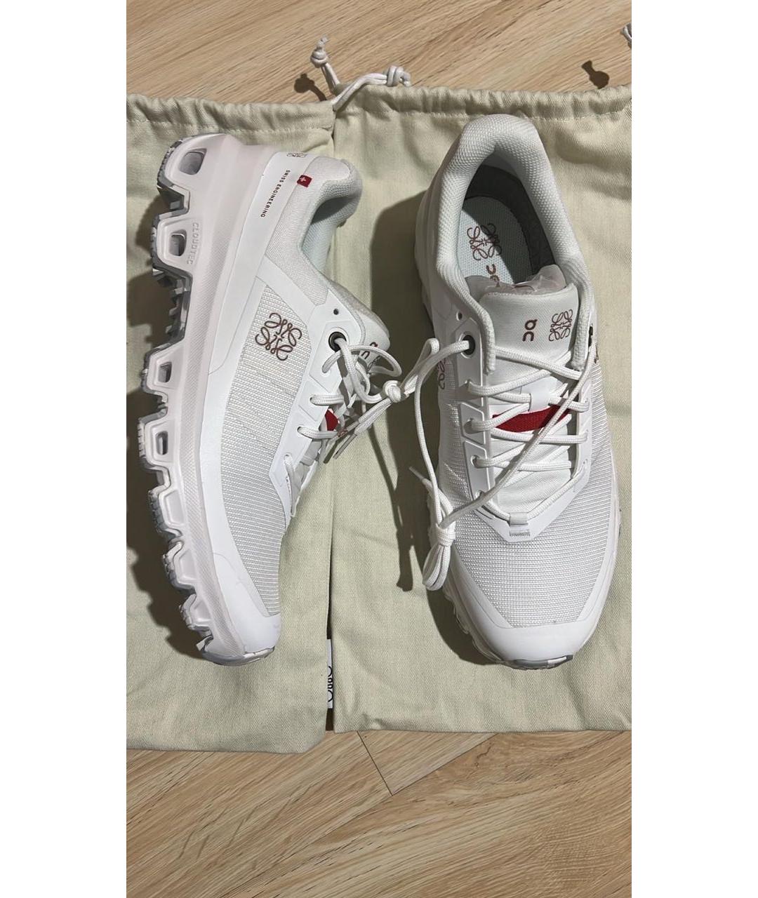 LOEWE Белые текстильные кроссовки, фото 4