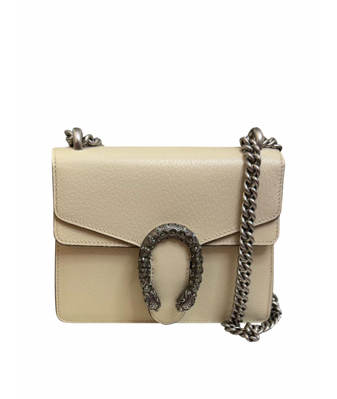 GUCCI Бежевая кожаная сумка через плечо, фото 1