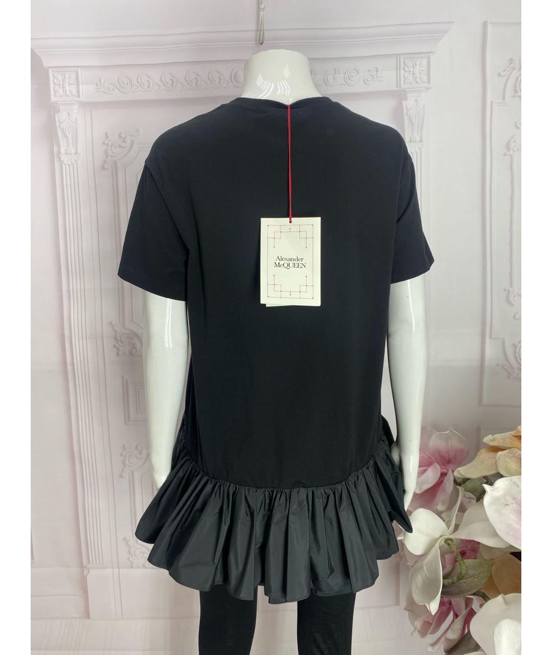 ALEXANDER MCQUEEN Черная хлопковая футболка, фото 2