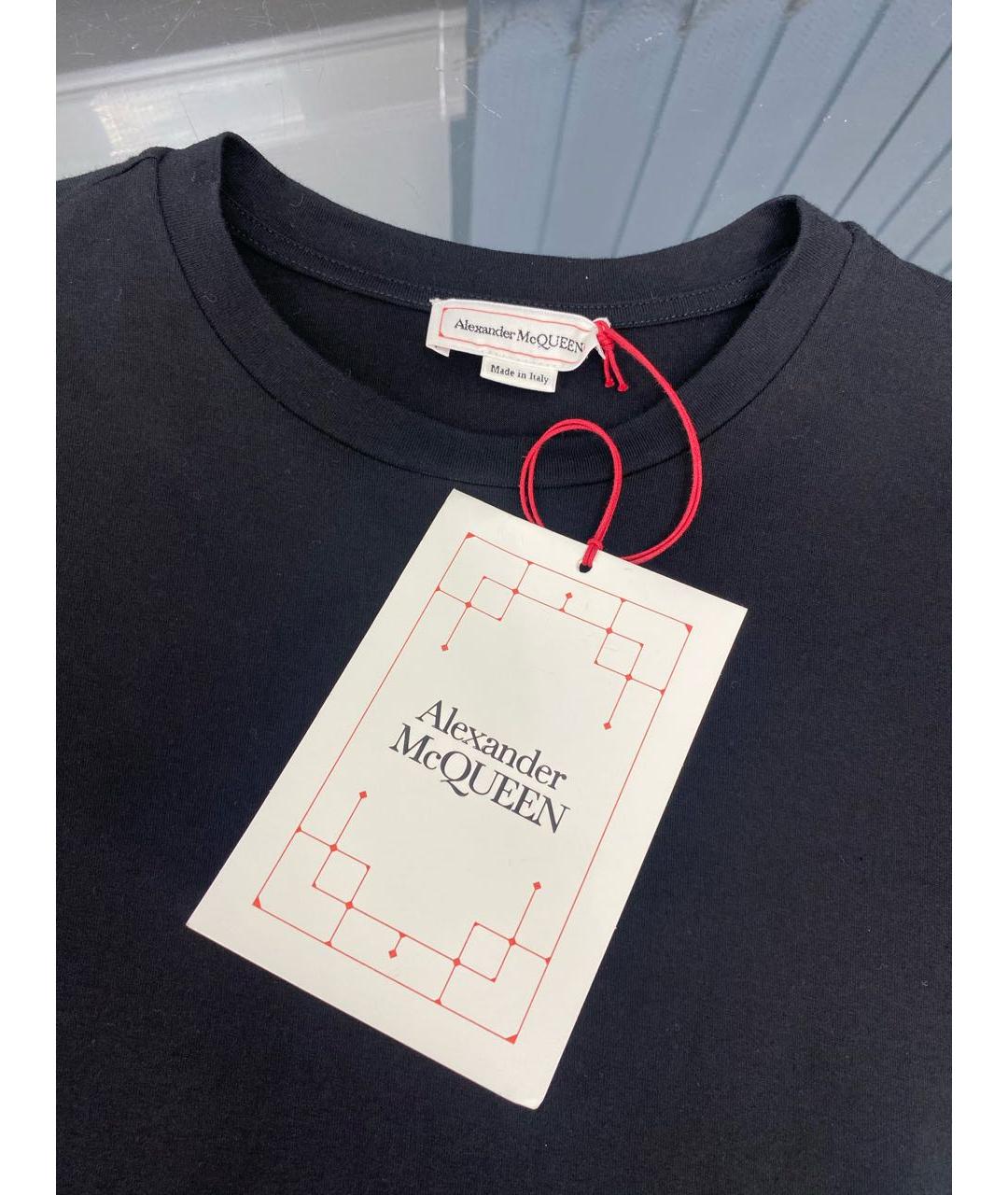 ALEXANDER MCQUEEN Черная хлопковая футболка, фото 3