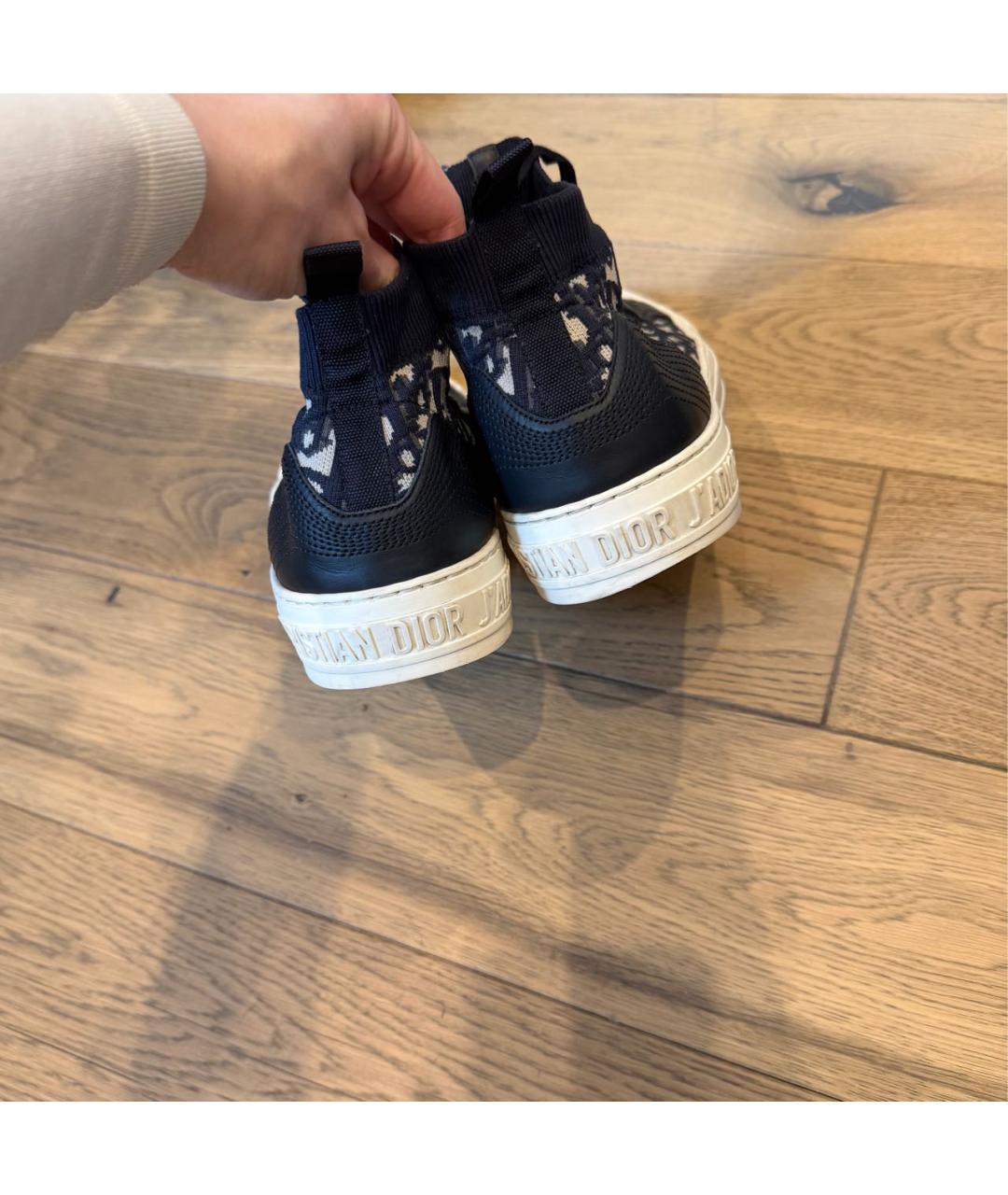CHRISTIAN DIOR Темно-синие текстильные кеды, фото 6