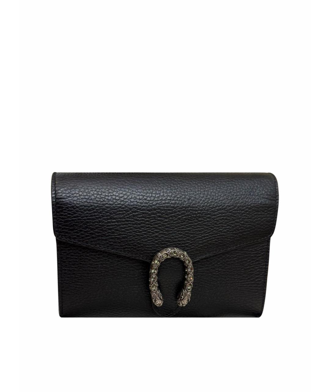 GUCCI Черная кожаная сумка через плечо, фото 1