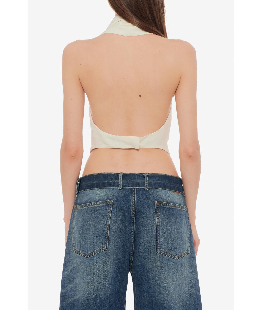 MAGDA BUTRYM Белый льняной жилет, фото 4