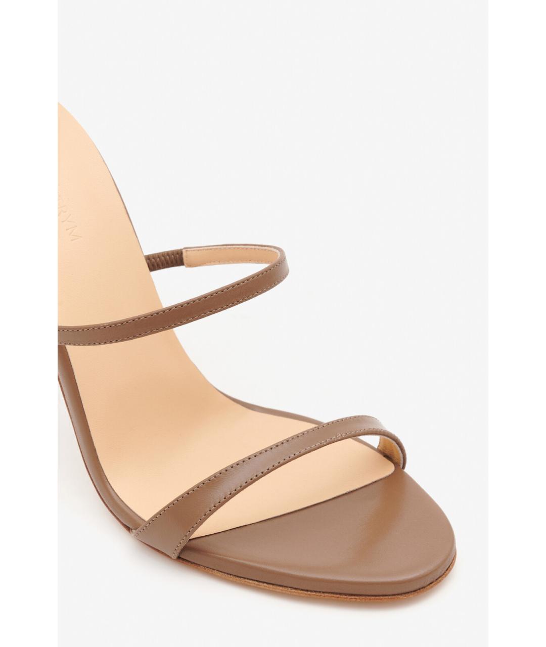 MAGDA BUTRYM Коричневые кожаные босоножки, фото 5