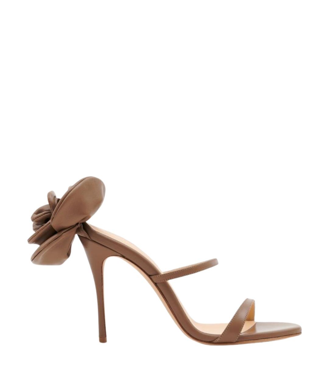 MAGDA BUTRYM Коричневые кожаные босоножки, фото 1