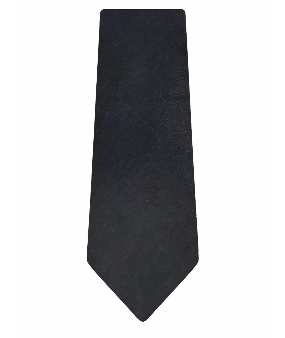 CHRISTIAN DIOR Темно-синий шелковый галстук, фото 1