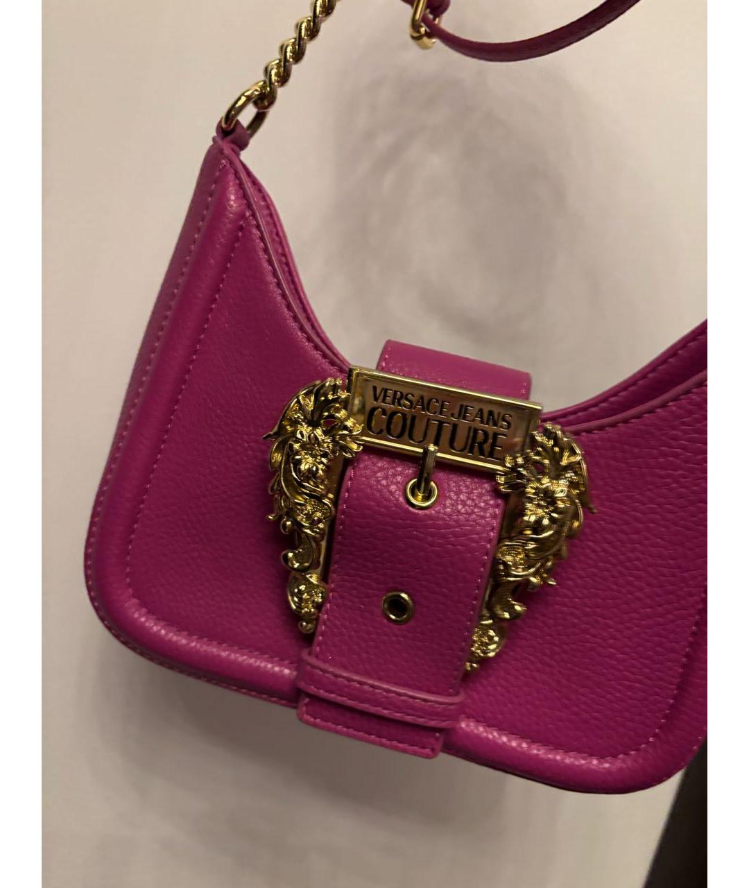 VERSACE JEANS COUTURE Фуксия сумка через плечо из искусственной кожи, фото 2
