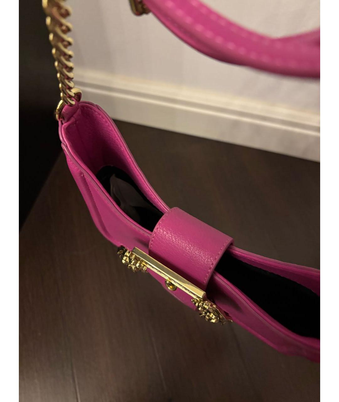 VERSACE JEANS COUTURE Фуксия сумка через плечо из искусственной кожи, фото 3