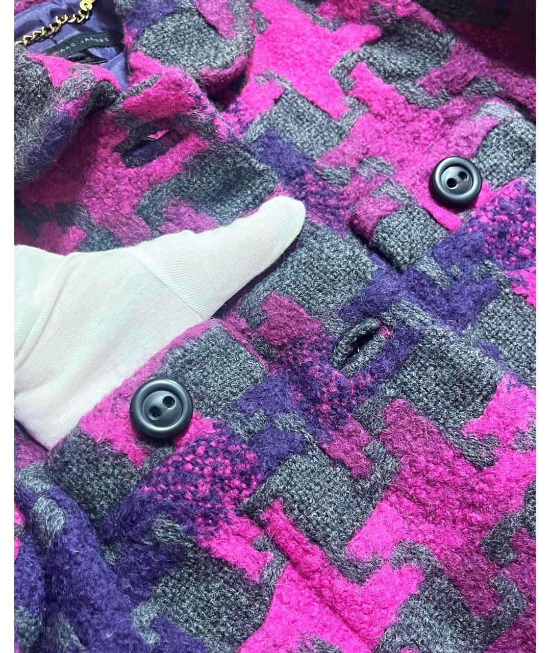 MARC JACOBS Фиолетовый твидовый жакет/пиджак, фото 5