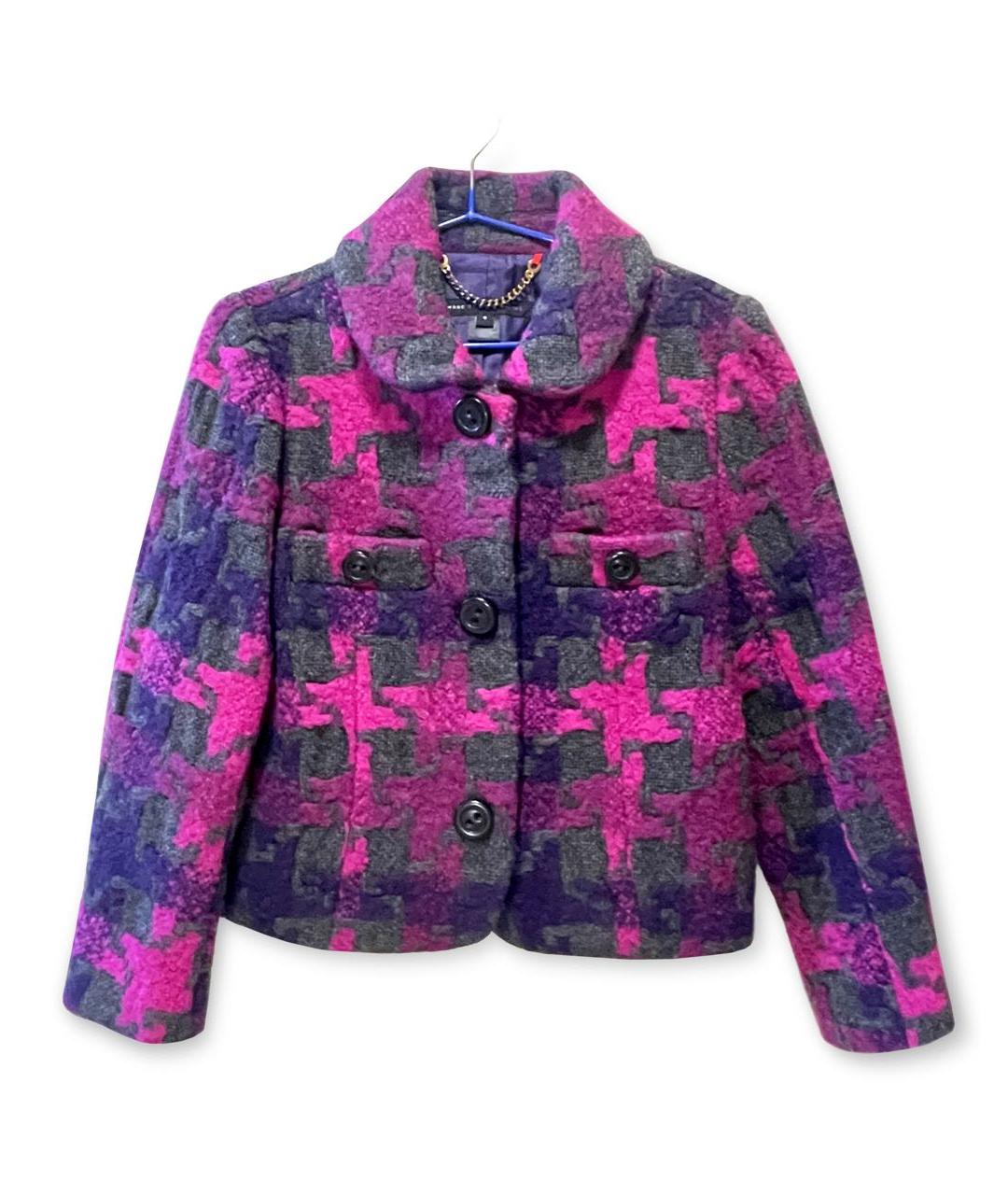 MARC JACOBS Фиолетовый твидовый жакет/пиджак, фото 9