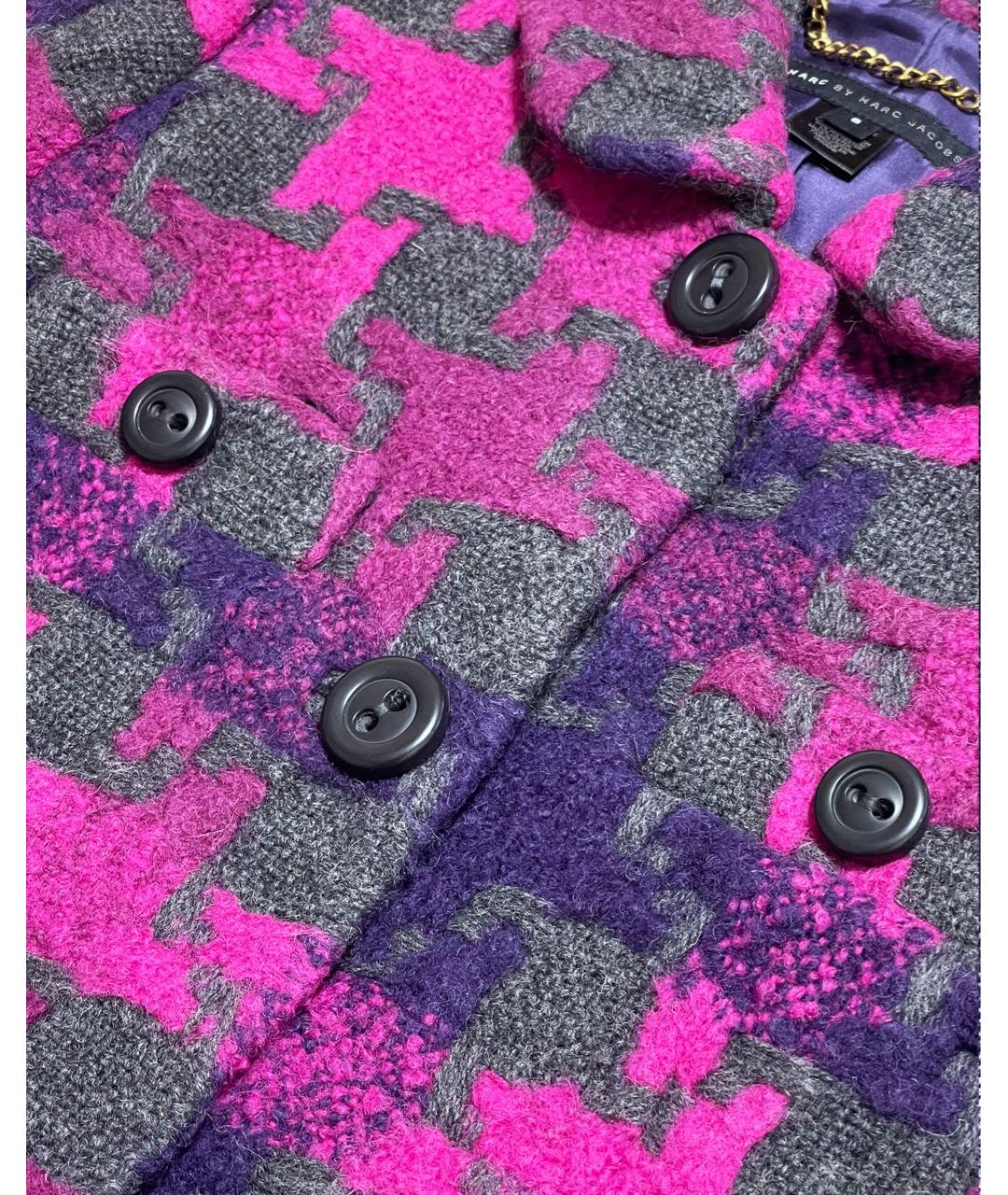 MARC JACOBS Фиолетовый твидовый жакет/пиджак, фото 4