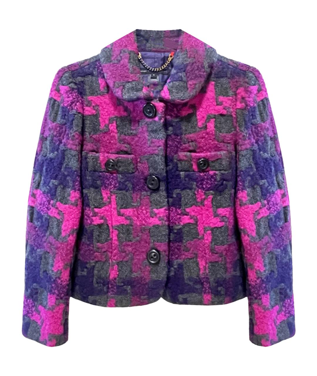 MARC JACOBS Фиолетовый твидовый жакет/пиджак, фото 1