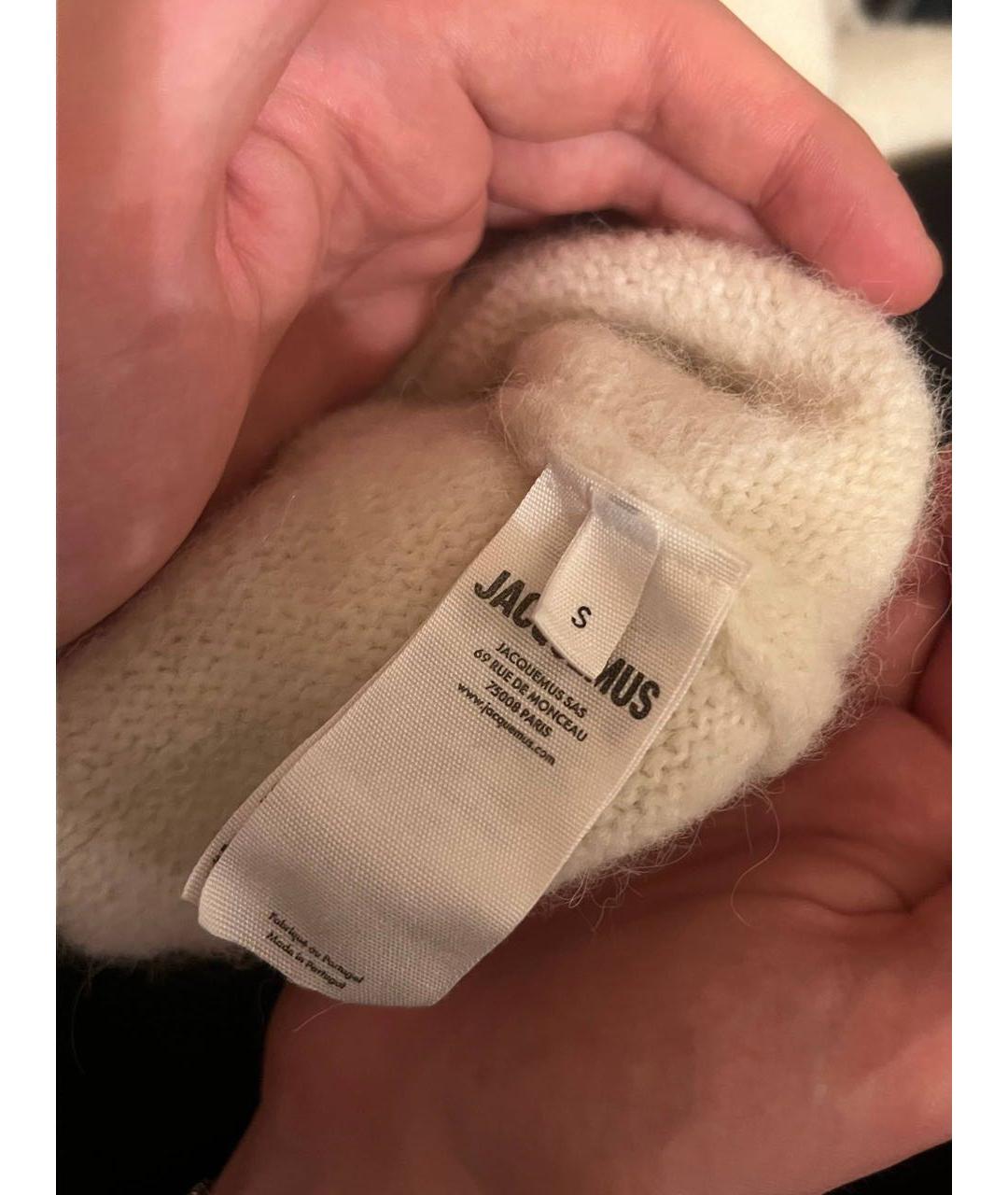 JACQUEMUS Бежевый шерстяной джемпер / свитер, фото 4