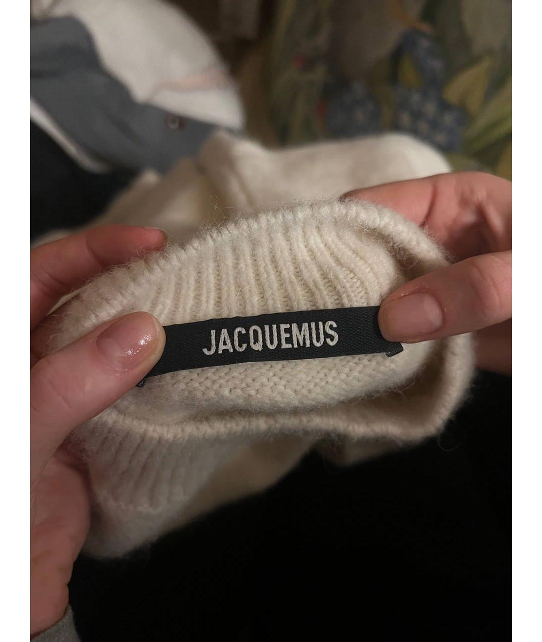 JACQUEMUS Бежевый шерстяной джемпер / свитер, фото 3