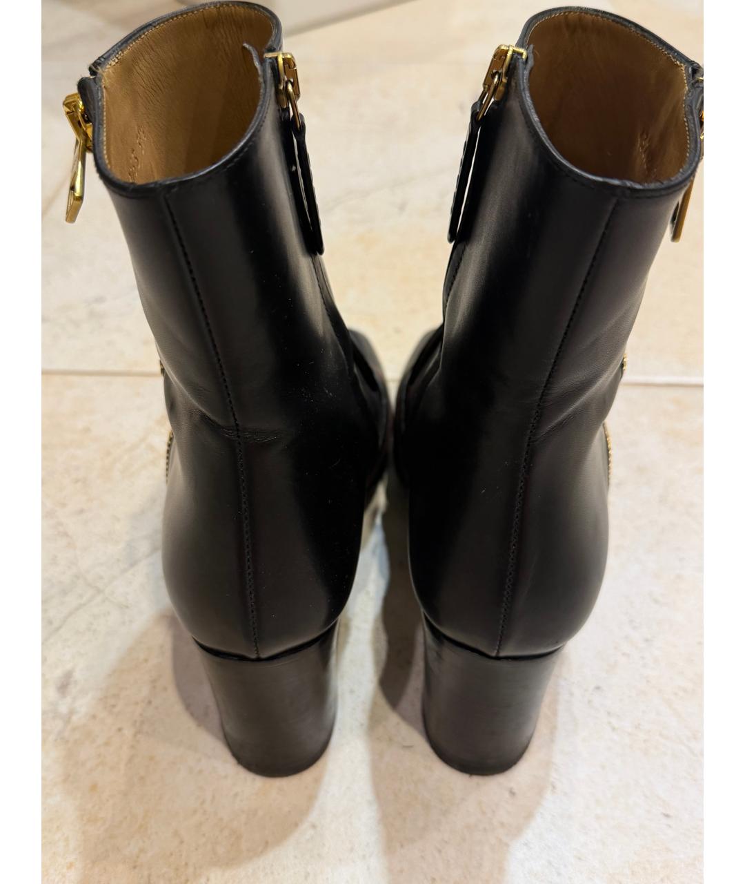 GUCCI Черные кожаные ботильоны, фото 4