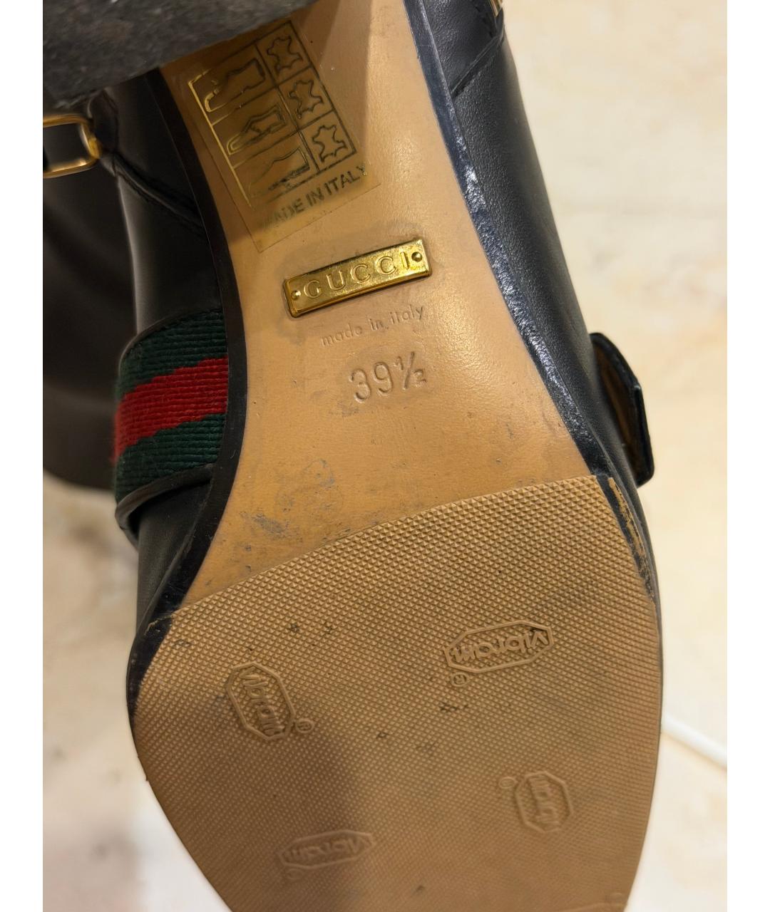 GUCCI Черные кожаные ботильоны, фото 5