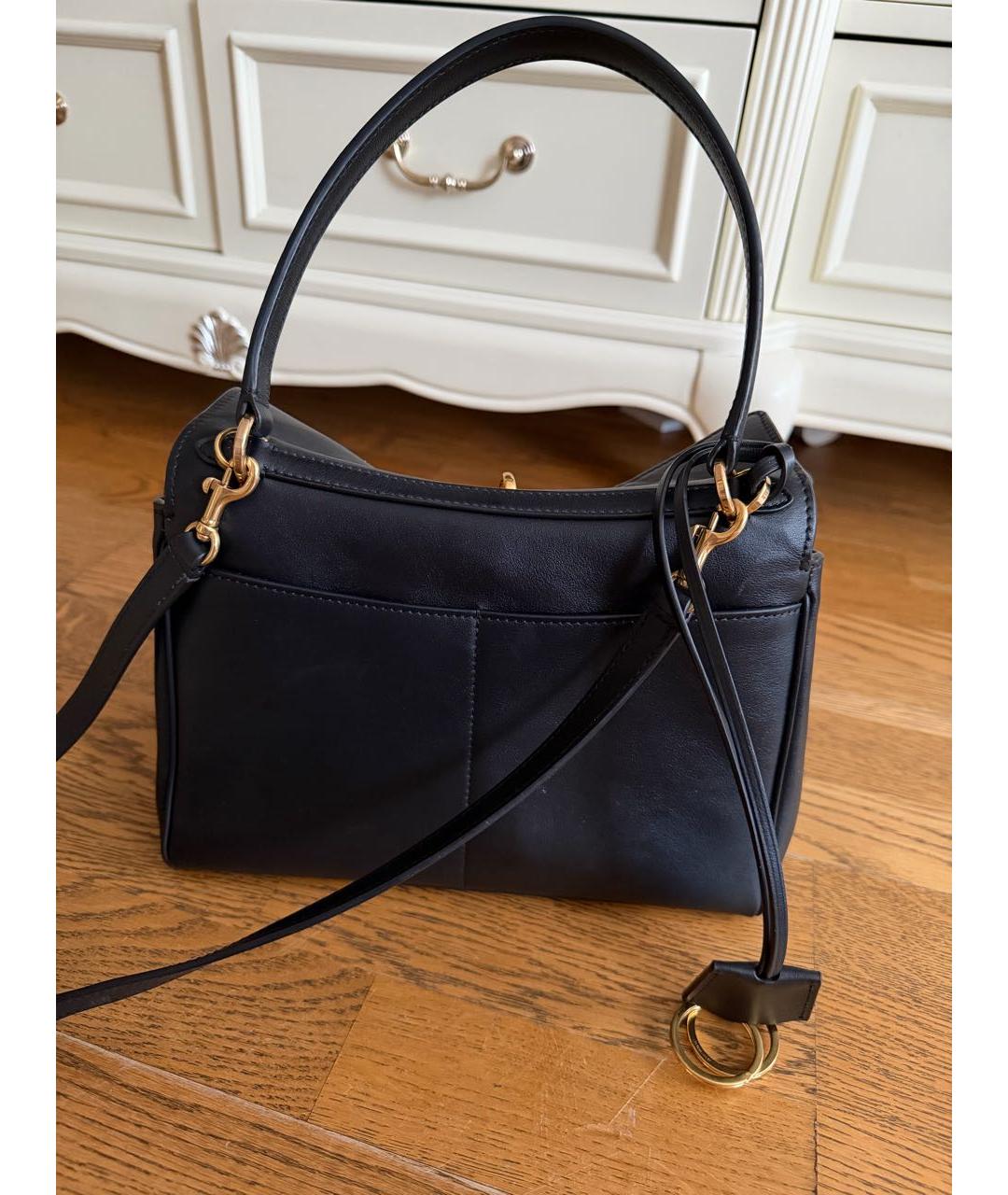 BALENCIAGA Черная кожаная сумка с короткими ручками, фото 2