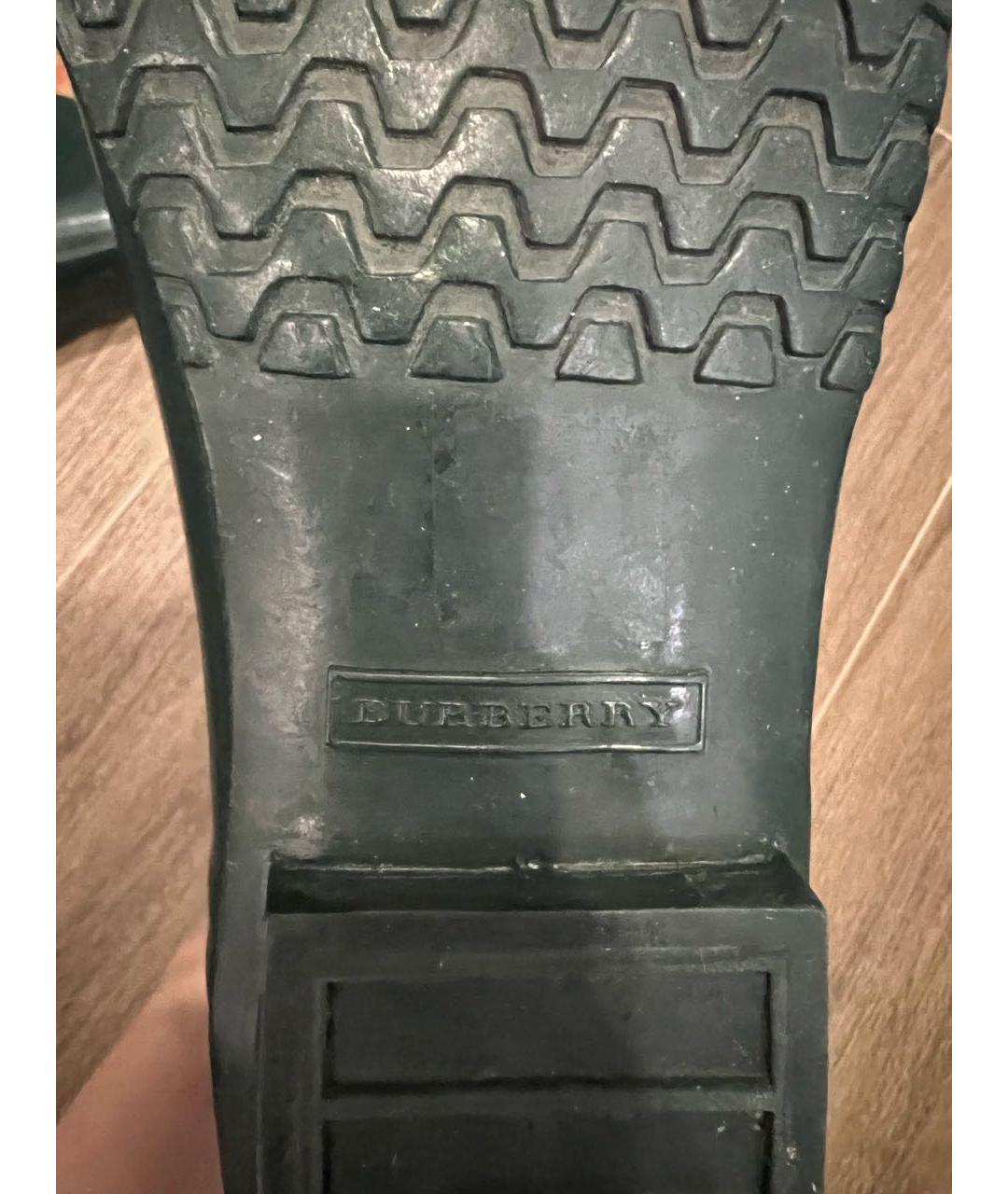 BURBERRY Зеленые резиновые сапоги, фото 7