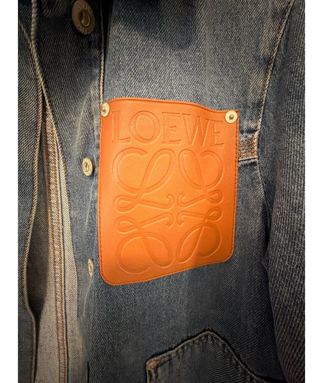 LOEWE Голубой деним жакет/пиджак, фото 4