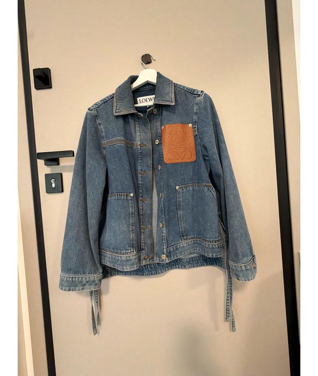 LOEWE Голубой деним жакет/пиджак, фото 5