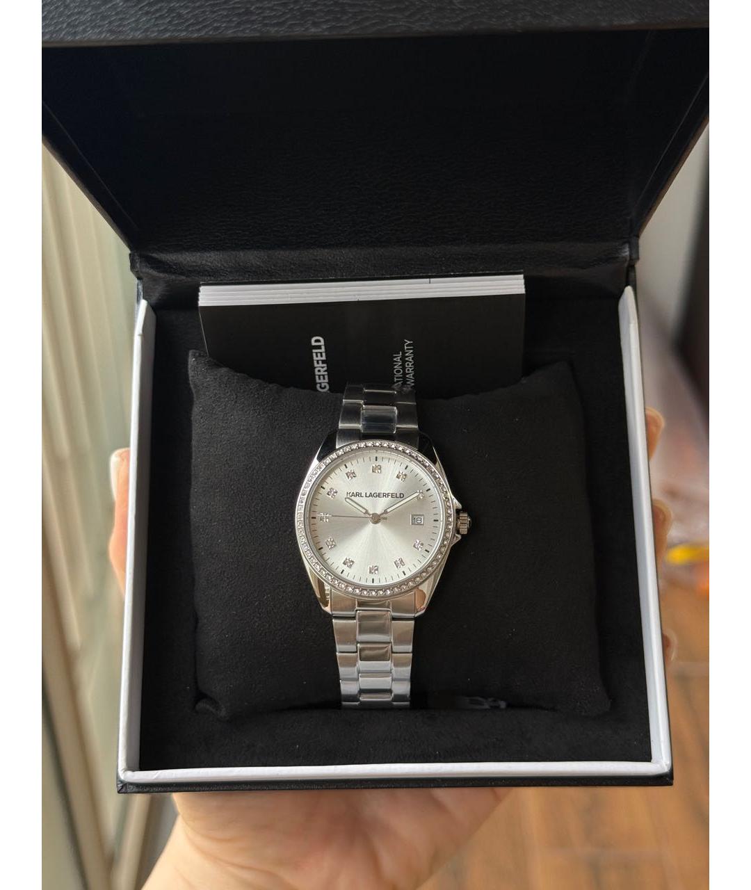 KARL LAGERFELD Серебряные стальные часы, фото 2