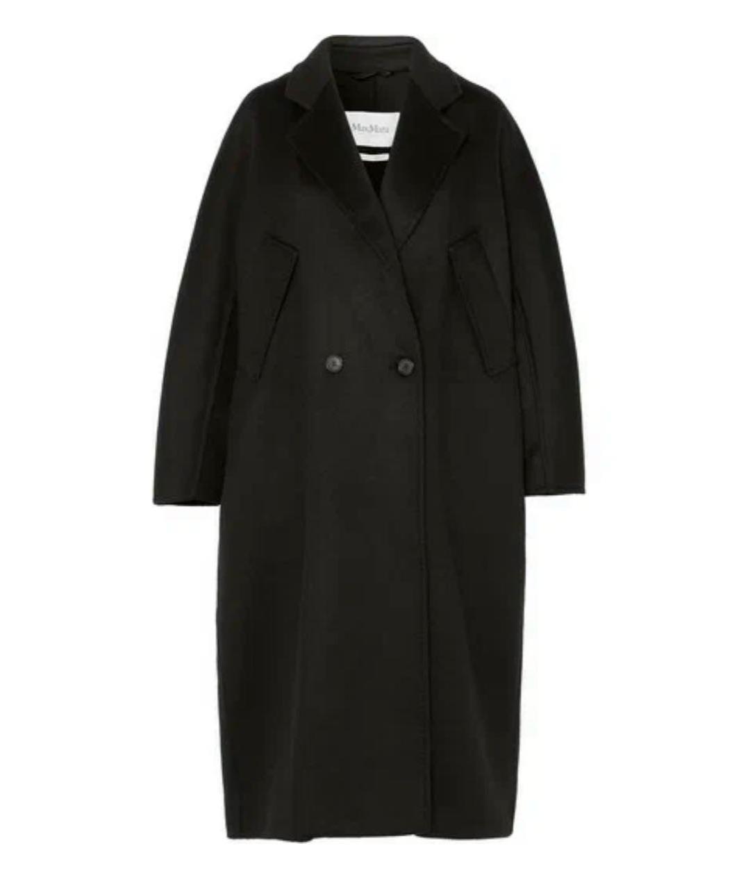 'S MAX MARA Черное шерстяное пальто, фото 4