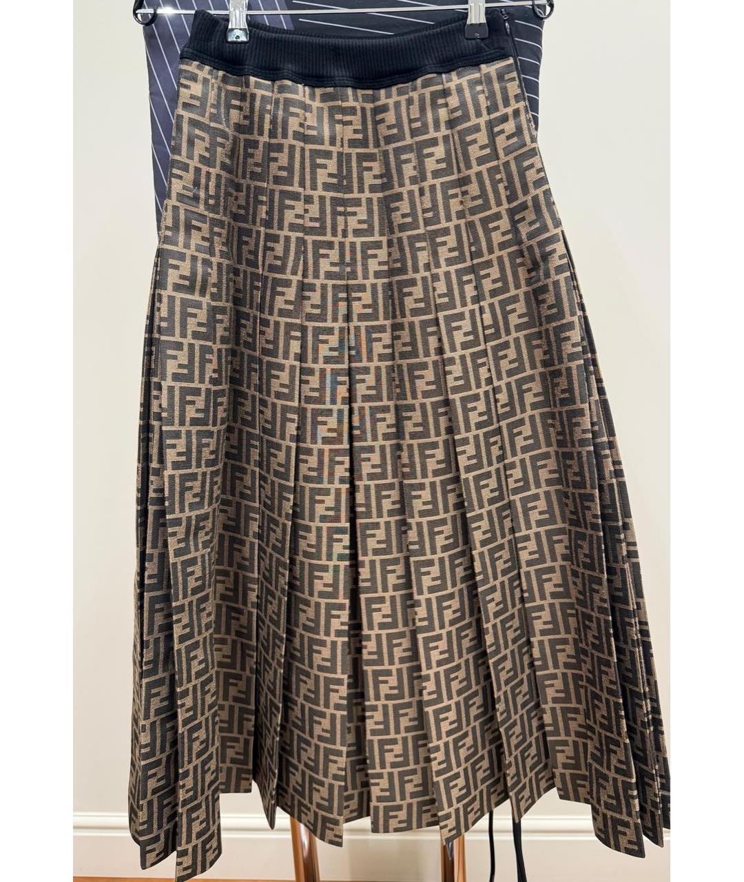 FENDI Деним юбка миди, фото 6