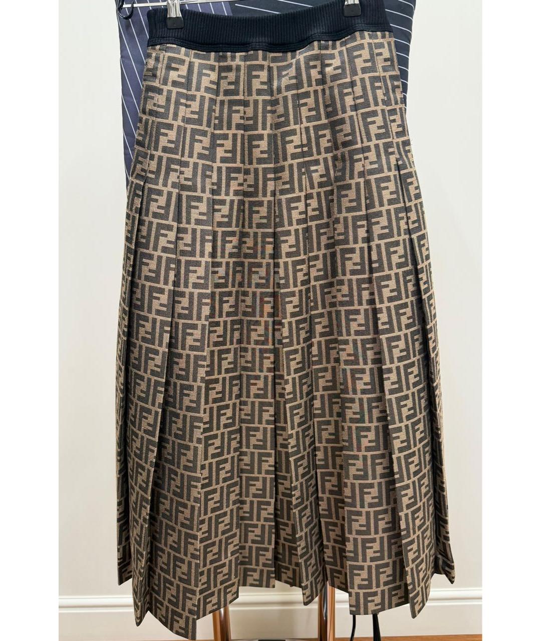 FENDI Деним юбка миди, фото 2