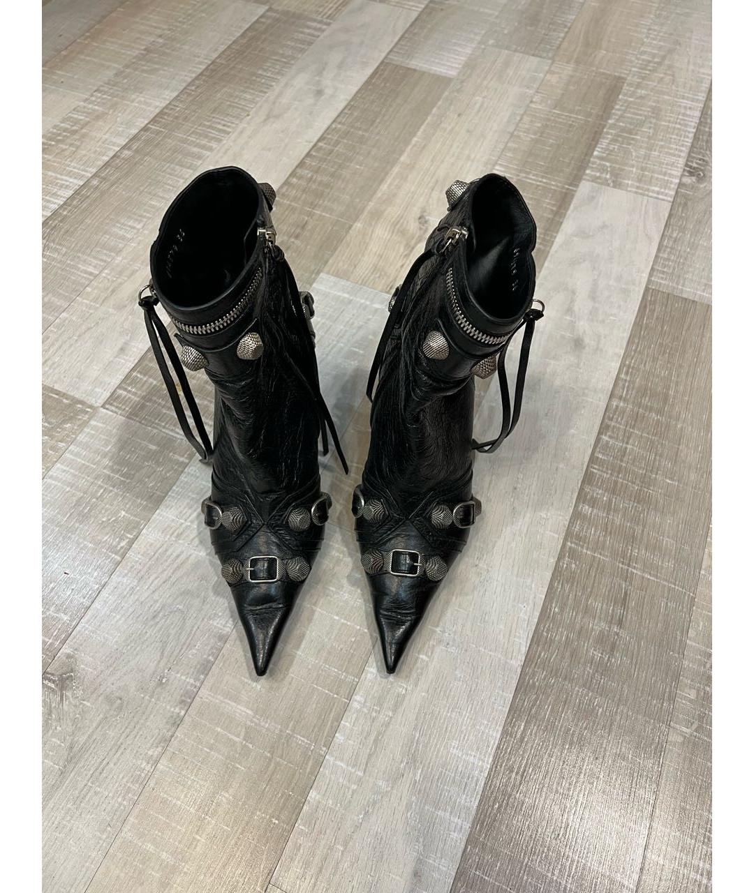 BALENCIAGA Черные кожаные полусапоги, фото 2