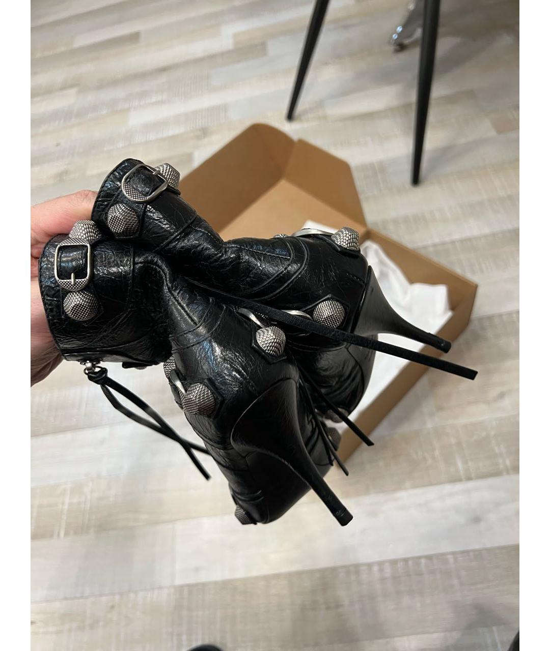 BALENCIAGA Черные кожаные полусапоги, фото 6